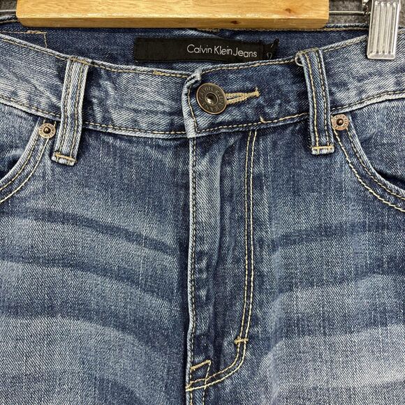Calvin Klein Jeans Bootcut Jeans Mens 30x30 Denim Medium Wash Faded Mid Rise - Picture 4 of 16